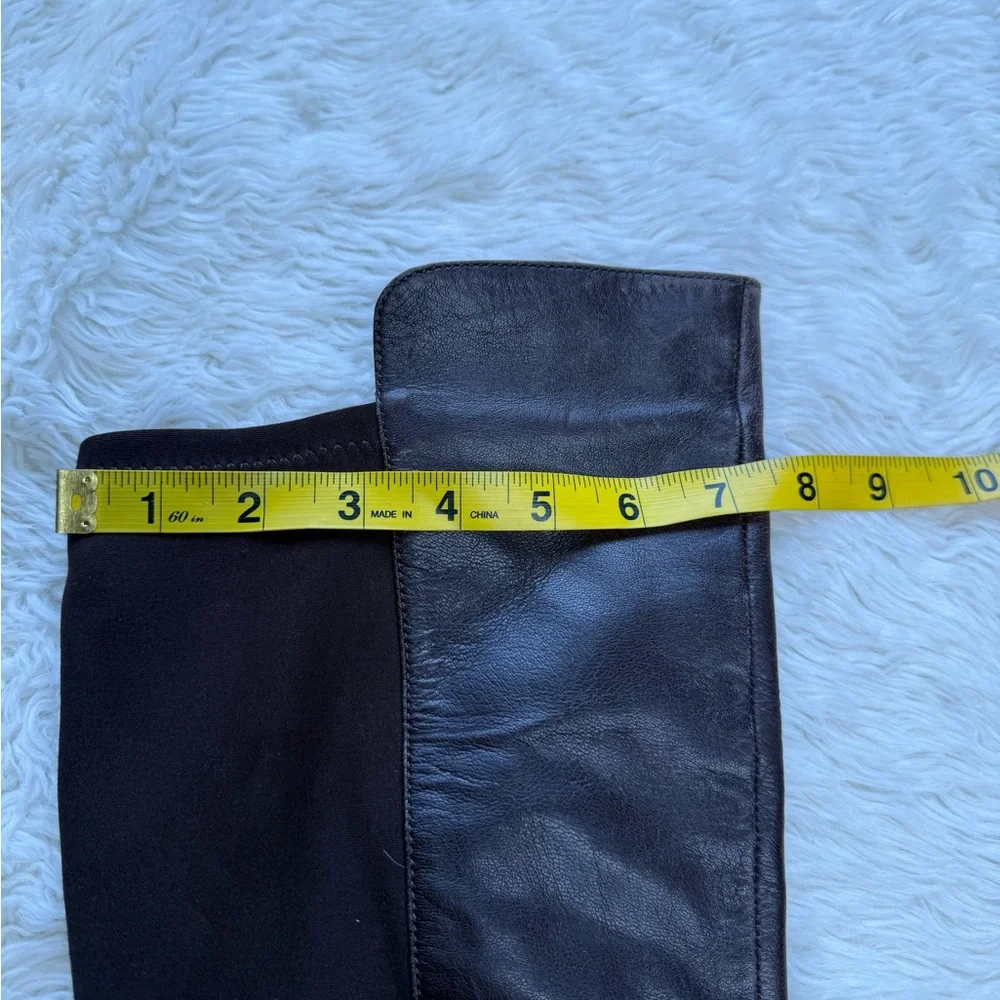 Michael Kors Over The Knee Boots Leather Riding Chocolate Brown Size 7 Capsule